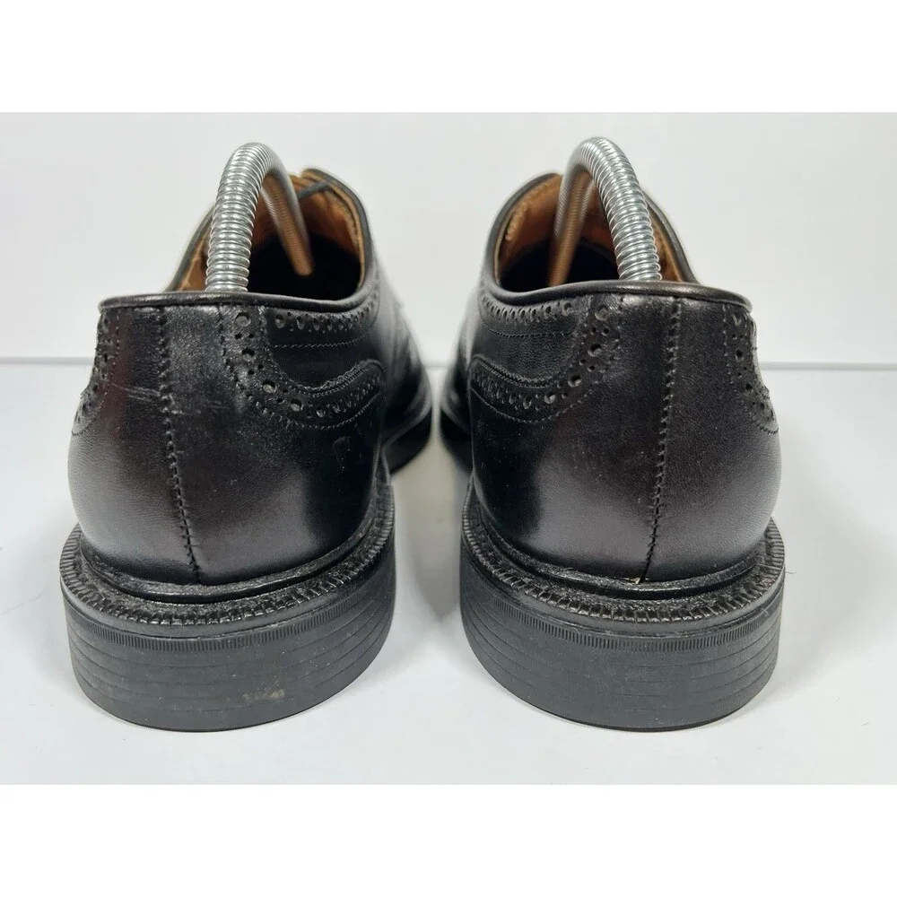 Polo Ralph Lauren Asher Black Cow Leather Wing Tip Lace-up Oxford men's 8.5D